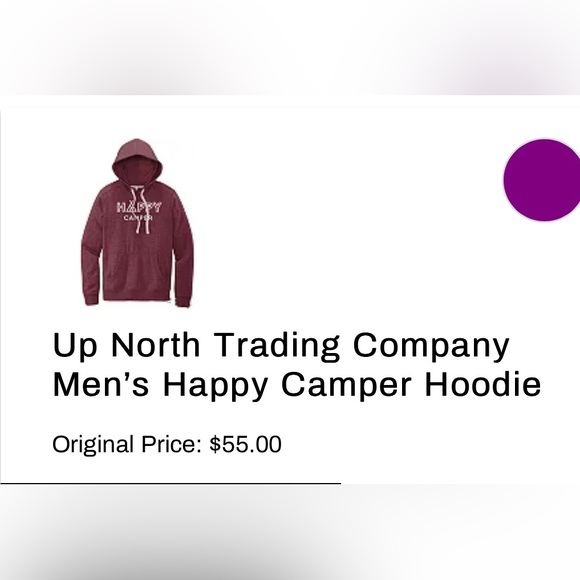 Up North Trading Company Men’s Happy Camper Hoodie - Picture 4 of 4